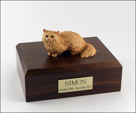 Cat, Angora, Brown - Figurine Urn Cat, Angora, Brown - Figurine Urn